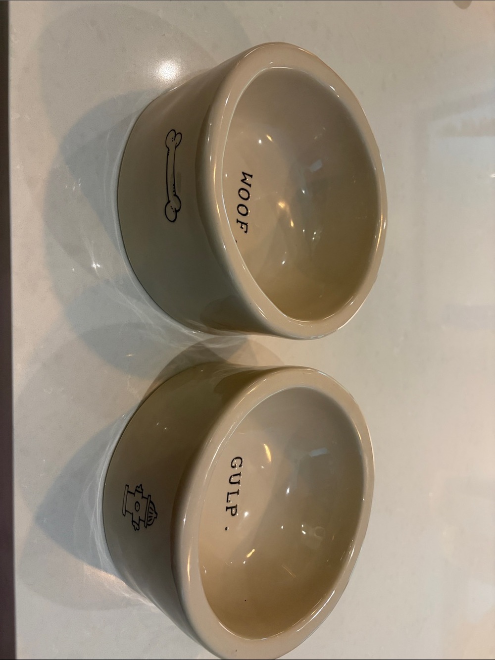 Rae Dunn set of dog dishes